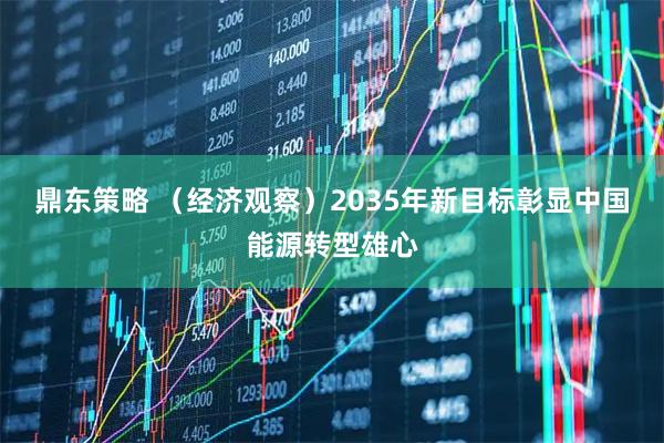 鼎东策略 （经济观察）2035年新目标彰显中国能源转型雄心